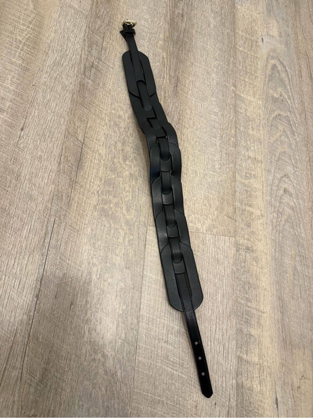 BCBGMaxAzria Black Braided Leather Belt